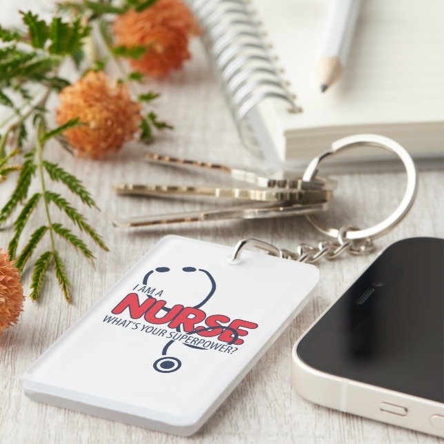 Porte-clefs Je suis une infirmière (Devant droit)