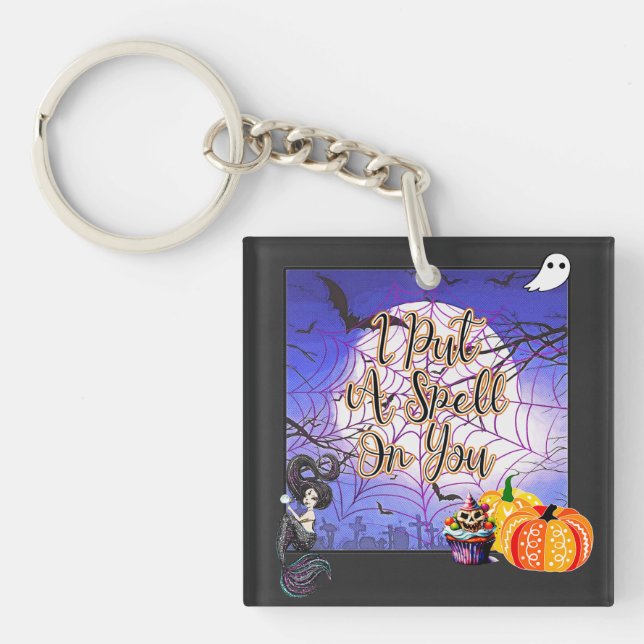 Porte-clefs Je T'Ai Mis Un sort - Halloween (Devant)