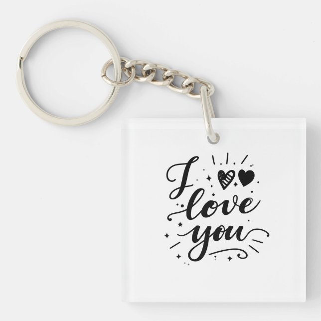 Porte-clefs je t'aime (Devant)