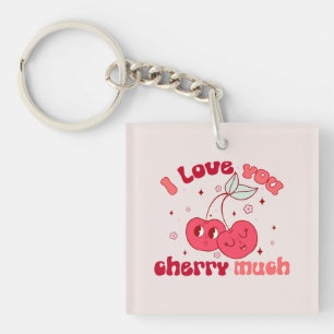 Porte-clefs Je T'Aime Beaucoup Cherry Cute & Punny Cherry