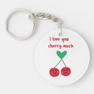 Porte-clefs Je t'aime beaucoup Cherry Valentine