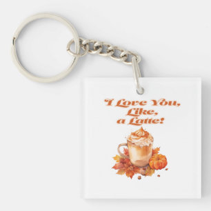Porte-clefs "Je t'aime, genre, un latte"