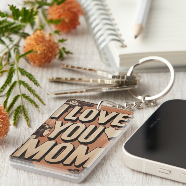 Porte-clefs je t'aime maman (Devant droit)