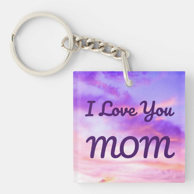 Porte-clefs Je t'aime maman porte - clé (Devant)