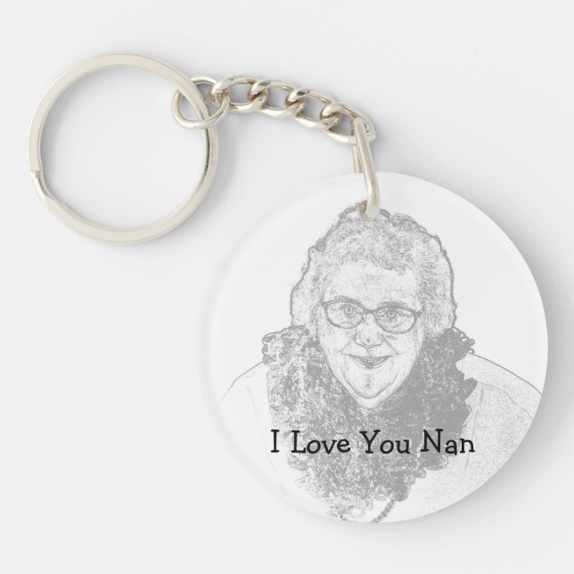 Porte-clefs Je t'aime Nan Keyring (Devant)