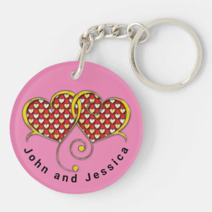 Porte-clefs Je t'aime Note Design de carte