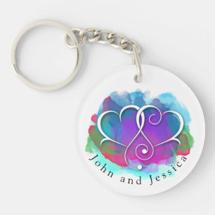 Porte-clefs Je t'aime Note Design de carte