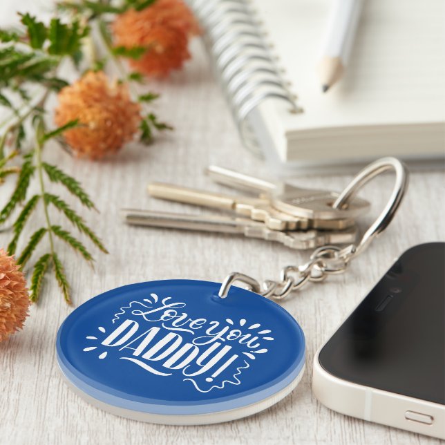 Porte-clefs Je t'aime PAPA ! (Devant Droit)