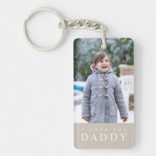 Porte-clefs Je t'aime Papa Taupe Moderne 2 Photo
