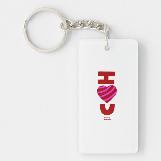 Porte-clefs Je T'Aime Porte - clé Rectangle Acrylique (Devant)