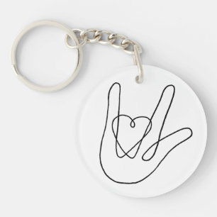 Porte-clefs Je t'aime Signer