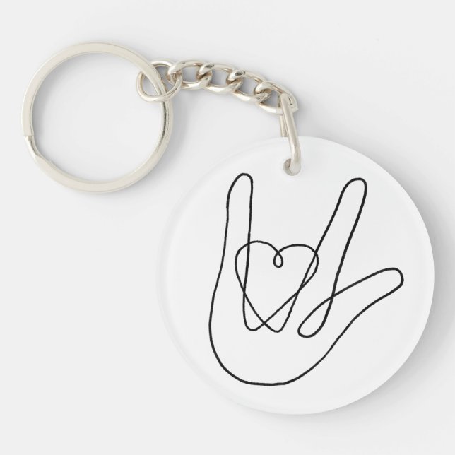 Porte-clefs Je t'aime Signer (Devant)