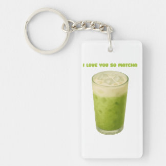PORTE-CLEFS JE T'AIME TELLEMENT MATCHA, MATCHA VERT THÉ AMOUR