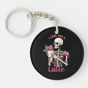 Porte-clefs Je t'aime un squelette de la Saint-Valentin