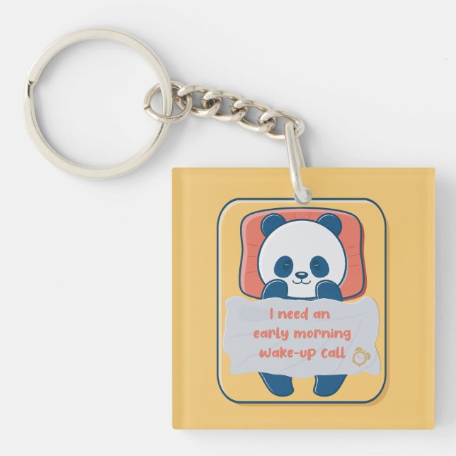 Porte-clefs Je veux un réveil matinal (Devant)
