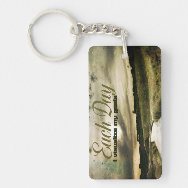 Porte-clefs "Je visualise mes objectifs" Motivation Affirmatio (Devant)