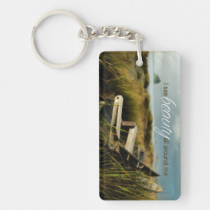 Porte-clefs "Je vois la beauté" Motivation Affirmation