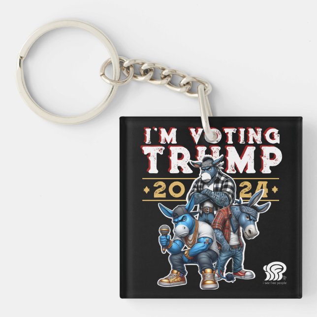 Porte-clefs JE VOTE pour TRUMP 2024 (Devant)
