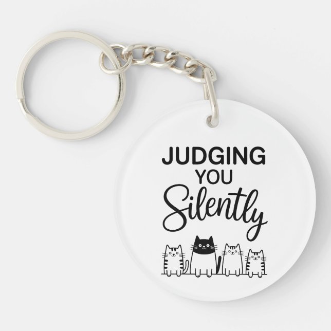 Porte-clefs JE VOUS JUGE Silencieusement (Devant)
