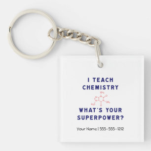 Porte-clefs J'enseigne à chimie ce qui est la votre
