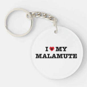 Porte-clefs J'entends mon malamute