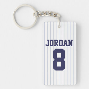 Porte-clefs Jersey de baseball avec numéro