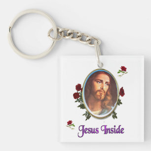 Porte-clefs Jésus à l'intérieur