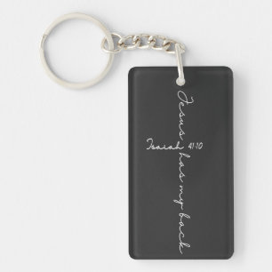 Porte-clefs Jésus A Mon Dos Toujours Ésaïe 41:10 Gardien