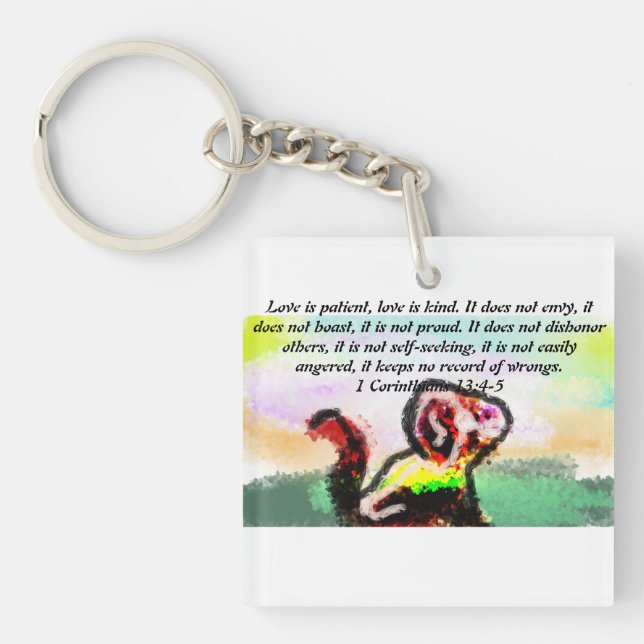 Porte-clefs jésus amour nature (Devant)