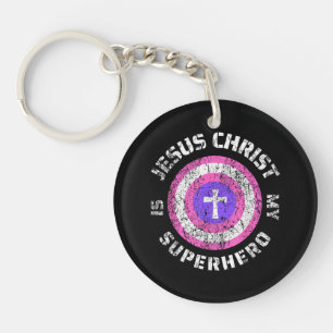 Porte-clefs Jésus-Christ est mon super-héros Jésus