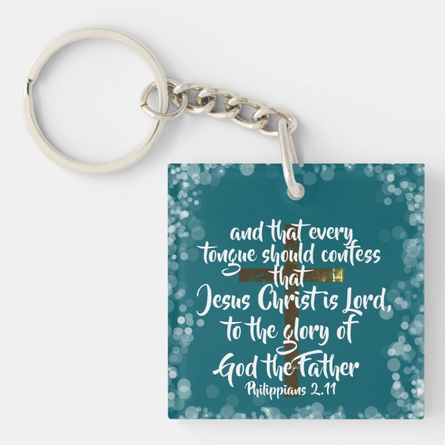Porte-clefs Jésus Christ est Seigneur KJV Bible Verse (Devant)