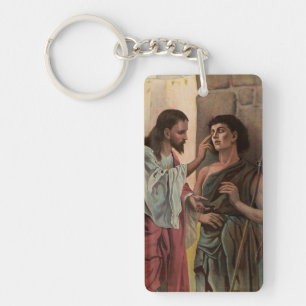 Porte-clefs Jésus-Christ guérissant l'aveugle