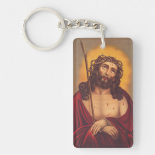 Porte-clefs Jésus Couronné d'Épines Art Sombre
