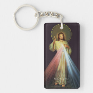Porte-clefs Jésus de Miséricorde Je suis un Porte - clé cathol