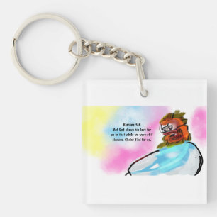 Porte-clefs Jésus est ici