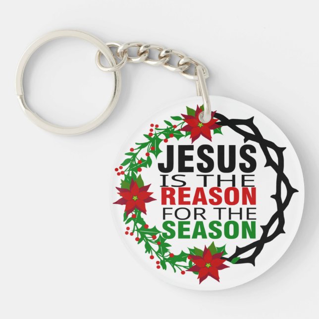 Porte-clefs Jésus est la raison de la saison (Devant)
