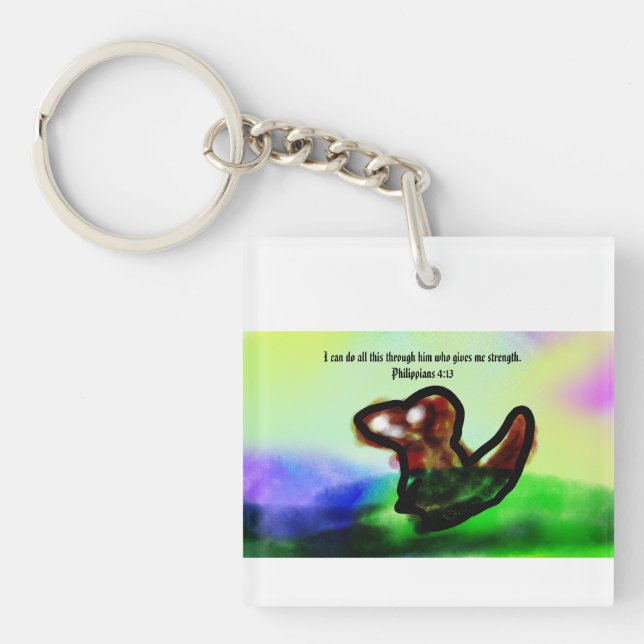 Porte-clefs Jésus ici  (Devant)