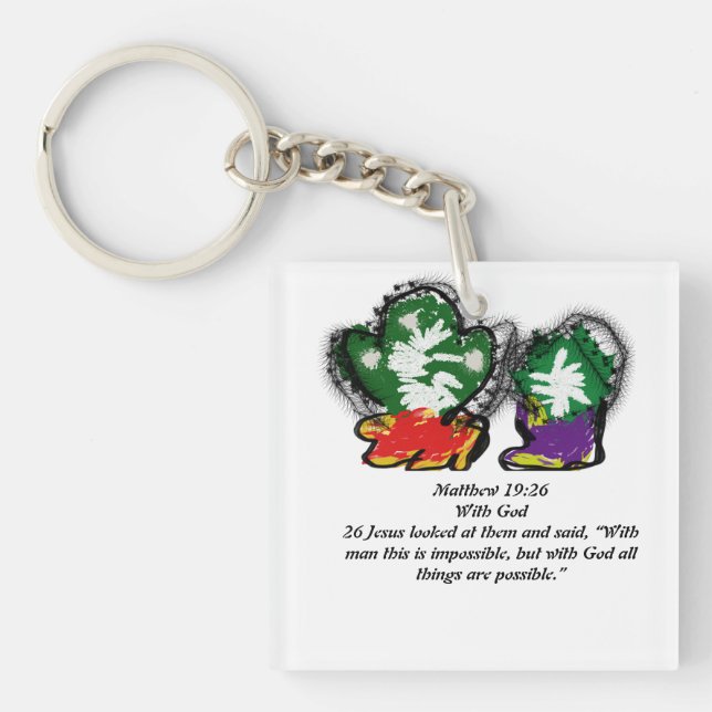 Porte-clefs Jésus impossible (Devant)