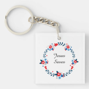 Porte-clefs Jésus Sauve