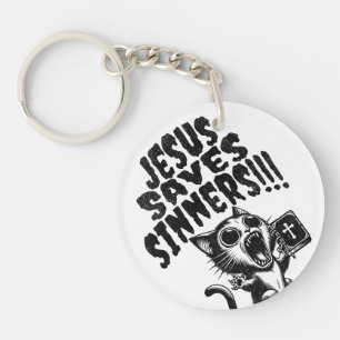 Porte-clefs Jésus Sauve le Pécheur - Kitty
