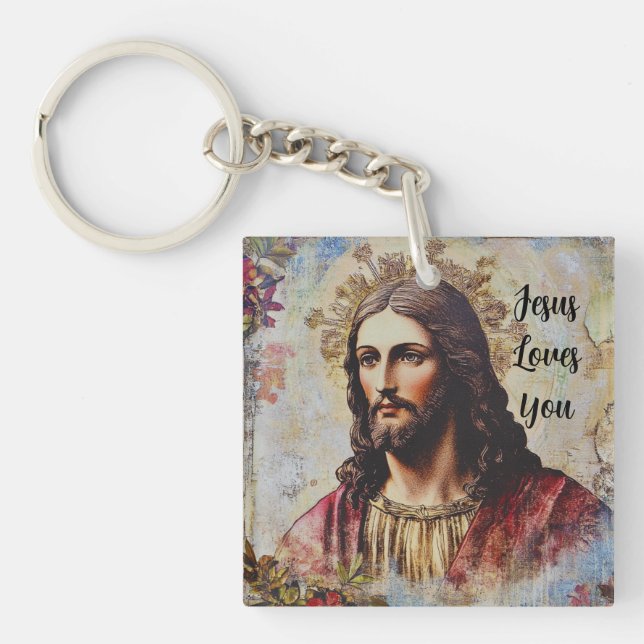 Porte-clefs Jésus t'aime (Devant)