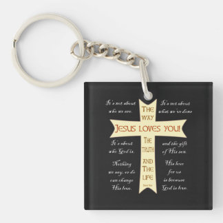 Porte-clefs Jésus t'aime