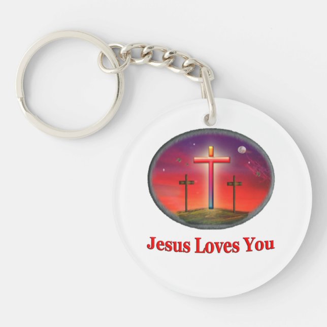 Porte-clefs jésus t'aime (Devant)