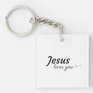 Porte-clefs Jésus t'aime Porte - clé acrylique