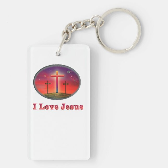 Porte-clefs Jésus vous aime (Dos)