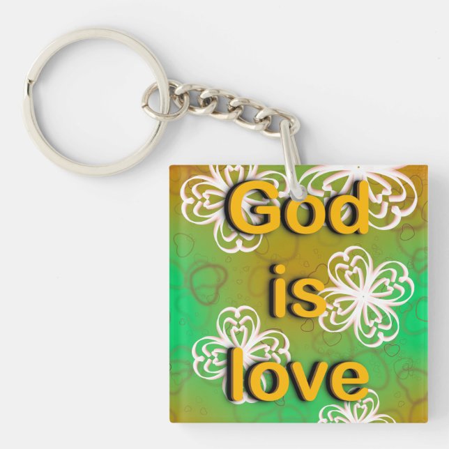 Porte-clefs Jeter Oreiller Dieu est amour (Devant)