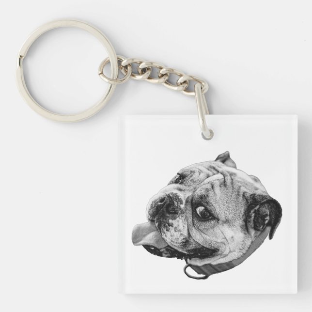 Porte-clefs Jeton d'animal de compagnie naturel (Devant)