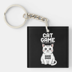 Porte-clefs Jeu de chat Ne regardez pas le chat trop drôle