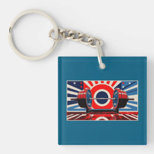 Porte-clefs Jeu de cloches olympique Patriotique Art Pop