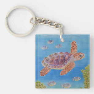 Porte-clefs Jeune tortue marine caouanne